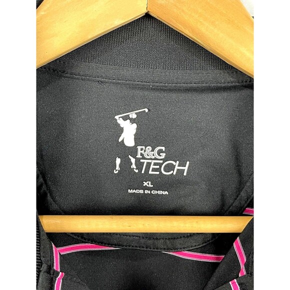 Fairway & Greene "Golfweek"‎ Polo Shirt Men's Black w/Purple Stripes Size XL - Picture 10 of 11